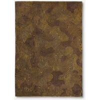 Coral design - Tapis structuré de méditation - Noir Or - 170 x 240 CM