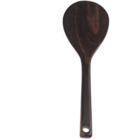 Spatule Artisanale en Bois de Rose Naturel - 22.5cm - Manche Percé pour Suspension - Ustensile de Cuisine Éthique - Finition Bohème et Ethnique