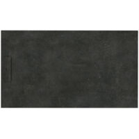 SIENA - Receveur de douche 120x90cm - Fossil noir - Résistant & design - Disponible en plusieurs dimensions et coloris