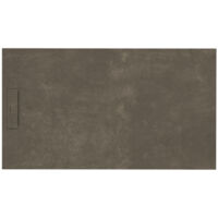 SIENA - Receveur de douche 150x80cm Ciment foncé - Antidérapant - Résistant & design - Disponible en plusieurs dimensions et coloris