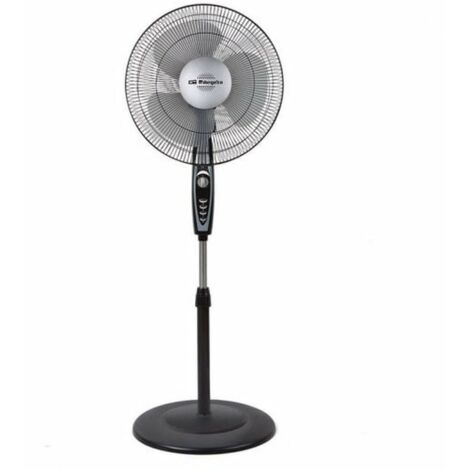 Orbegozo ventilador de pie SF 3347, 3 velocidades, temporizador, cabezal oscilante multiorientable, altura regulable, diámetro 40 cm, 50 W (1/5)
