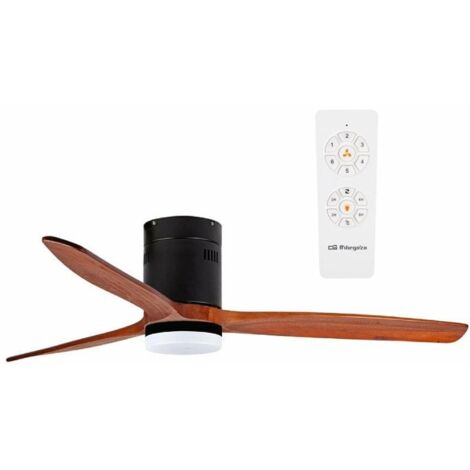 Orbegozo ventilador de techo con luz CP 113132, 6 velocidades, 3 aspas, 132 cm diámetro, mando a distancia, temporizador, 40 W