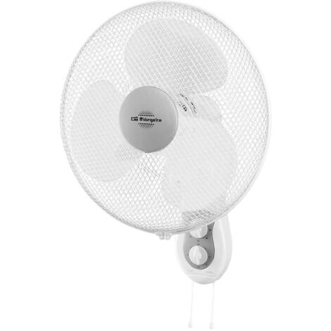 Orbegozo ventilador de pared WF 0139, 3 velocidades, cabezal oscilante multiorientable fijo u oscilante, 40 cm diámetro, 40 W