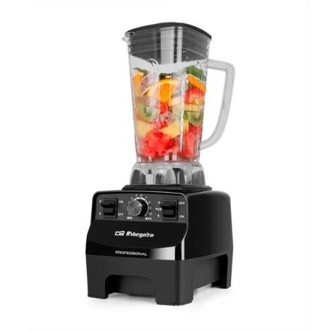 Orbegozo batidora de vaso profesional BV 9650 A, motor profesional AC de alto rendimiento, vaso de tritán libre de BPA, 2 litros de capacidad, pica hielo, cuchilla 8 puntas acero inoxidable, función t (1/6)