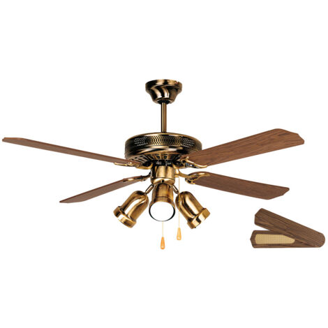 Orbegozo ventilador de techo con luz CT 30132, 3 velocidades, 4 aspas reversibles, 132 cm diámetro, 60 W