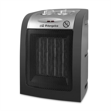 Orbegozo calefactor cerámico CR 5017, termostato regulable, 2 posiciones de calor, posición aire frío, 1500 W