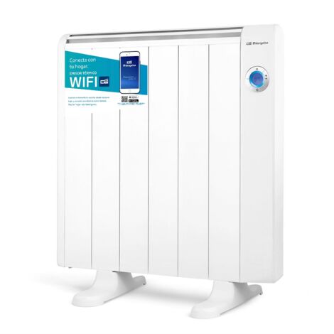 Orbegozo emisor térmico WIFI sin aceite RRW 1000, 6 elementos, mando a distancia, display LCD, soporte para pared y suelo, programable, 3 modos de funcionamiento, 1000 W (1/5)