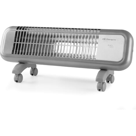 Orbegozo estufa de cuarzo BPM 0105, 2 niveles de potencia, 2 barras de cuarzo, reflector protegido de alta brillantez, frontal aluminio, ruedas de transporte, 1200 W (1/5)