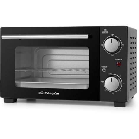 Orbegozo horno eléctrico de sobremesa HO 985, 10 litros, temporizador, selector de calor superior, inferior o simultáneo, indicador luminoso, accesorios, 800 W