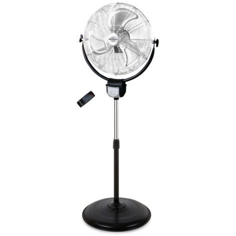 Orbegozo ventilador industrial PWS 3050, 3 velocidades, 2 tipos de montaje: pie y pared, función oscilante, mando a distancia, temporizador, altura regulable hasta 140 cm, 50 cm diámetro, 120 W