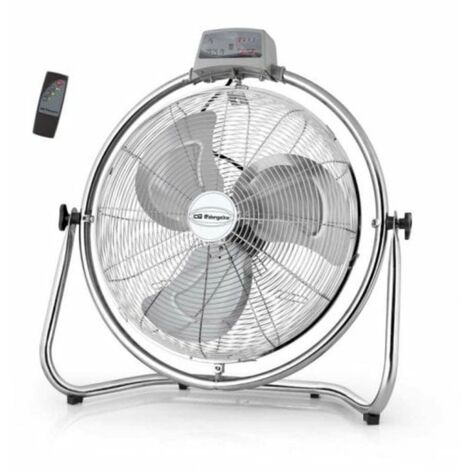 Ventilador industrial Orbegozo PWM 2232, aspas metálicas, 3 velocidades, mando a distancia, temporizador, cabezal oscilante, 30 cm de diámetro, 45 W