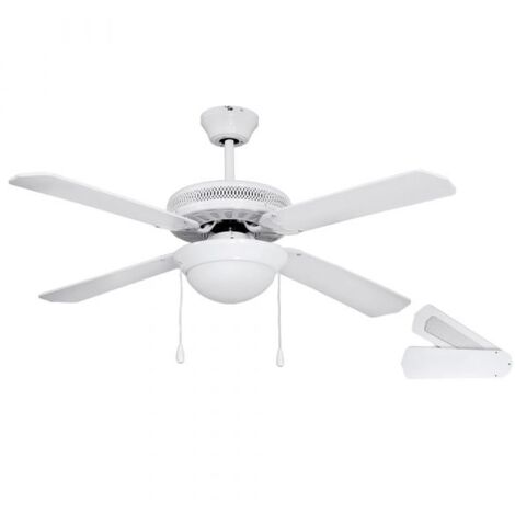 Ventilador de techo con luz Orbegozo CP 25132 B, 4 aspas, 3 velocidades, 132 cm de diámetro, 60 W