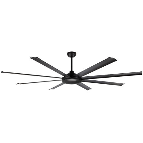 Ventilador de techo industrial CF 118200, motor DC, 8 aspas, 6 velocidades, temporizador, mando a distancia, 200 cm de diámetro, 60 W