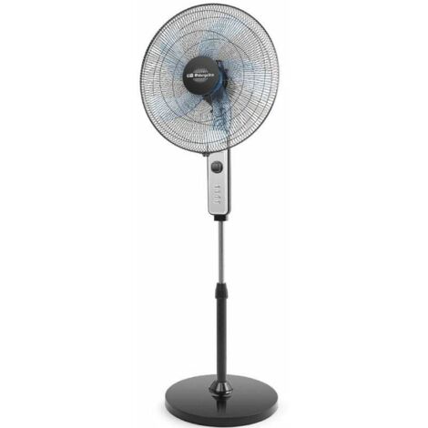 Ventilador de pie Orbegozo SF 1046, 5 aspas, 3 velocidades, temporizador, función oscilante, 45 cm de diámetro, 80 W (1/5)