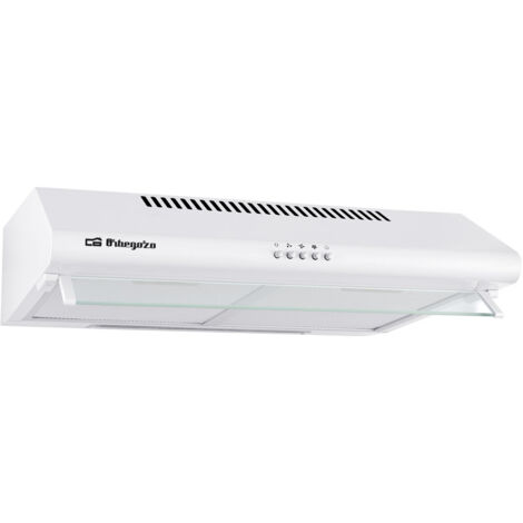 Campana standard Orbegozo 60 cm ST 07260 D BL, 3 niveles de potencia, 1 bombilla LED, 2 filtros aluminio desmontables, extracción 328,1 m3/h, clase energética C, 2 motores de 60 W (1/4)