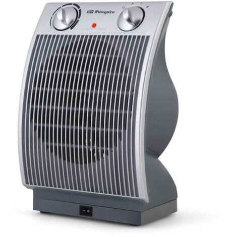 Calefactor Orbegozo FH 6035, termostato regulable de temperatura ambiente, selector rotativo 3 posiciones, 2 niveles de potencia, oscilante, 2200 W (1/5)