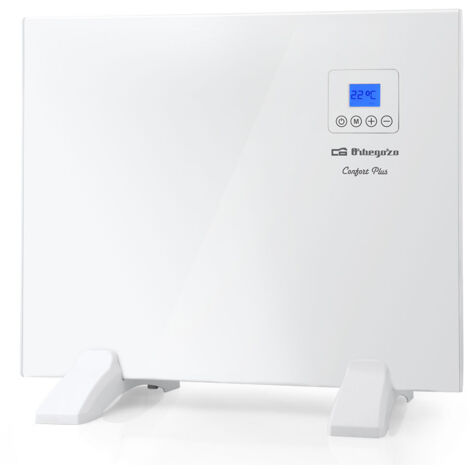 Panel radiante Orbegozo REH 500 A, rápida convección y difusión del calor, programador diario y semanal, mando a distancia, termostato digital, 500 W