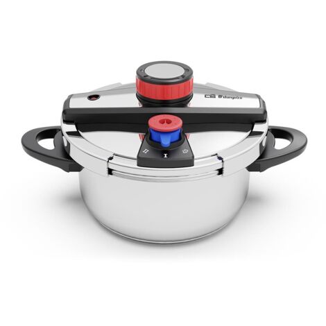 Olla super rapida Orbegozo HP 4200, 4 L, 22 cm, acero inoxidable, con abre facil