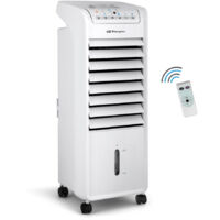 Orbegozo climatizador evaporativo AIR 46, 3 velocidades, depósito 6 litros, temporizador, mando a distancia, filtro de aire, acumuladores de frío, 55 W