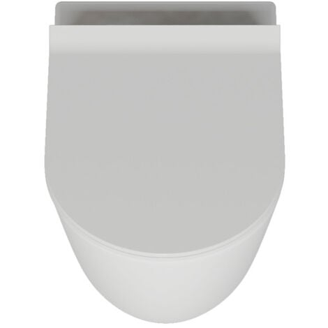 MEJE Cuvette pour WC suspendu  + Abattant soft close +  Plaque blanche