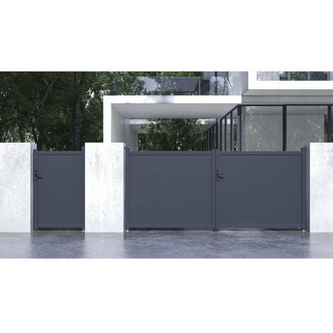 Pack portail + portillon "Marc" - Gris