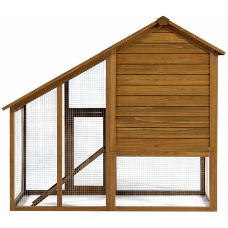 Poulailler "Lily" avec pondoir en bois - Marron