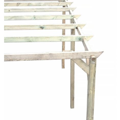 Carport voiture en bois "Solar II" 3 x 5 x 2.4
