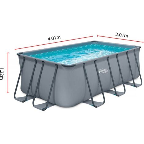 Piscine tubulaire "Ludo 2" - 4,01 x 2,01 x 1,22 m - Sans filtration