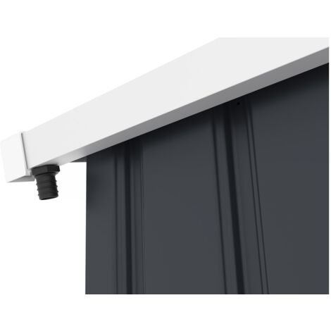 Habitat Et Jardin – Gouttière pour abri de jardin en métal 13 à 18,5 m² – Matériaux anti-UV – Revêtement antirouille – Installation rapide