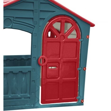 Cabane enfant en plastique  "FUN" - 140 x 111 x 115 cm - Bleu
