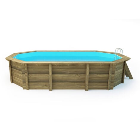 Piscine en bois HABITAT ET JARDIN Palma - 7.57 x 4.07 x 1.31 m