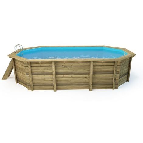 Piscine bois " Cancun " - 6.53 x 4.41 x 1.45 m