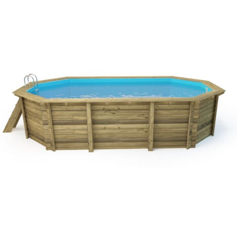 Piscine bois " Cancun " - 6.53 x 4.41 x 1.45 m