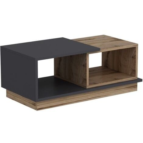 Table basse en bois "Consept" - 90 x 45 x 36 cm - Gris anthracite (1/5)