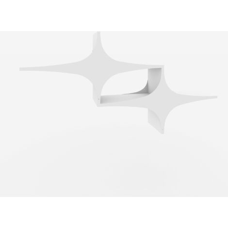 Étagère murale 2en1 Ineditis 135x69cm Bois Blanc (1/3)