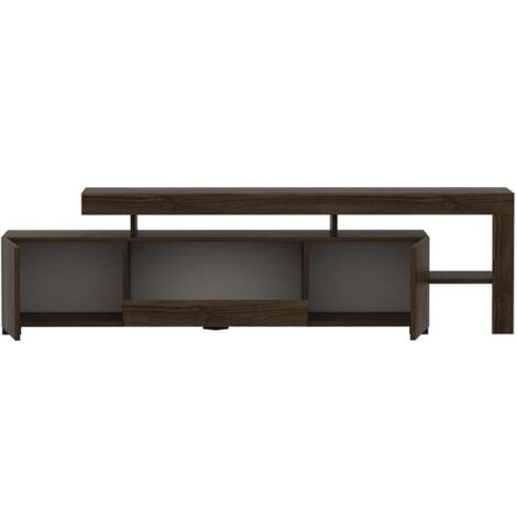 Meuble Tv design avec LED Jasir 192cm Bois foncé (1/5)