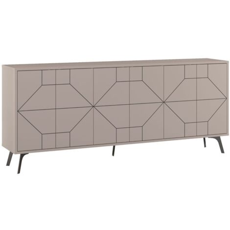 Cotecosy – Console en bois Dune 184 x 35 x 77,4 cm – Couleur mocha léger – Panneaux de particules mélaminés – Buffet bas élégant (1/5)