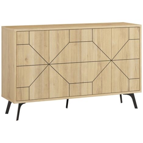 Console en bois "Dune" 123 x 35 x 62,4 cm - Chêne (1/5)