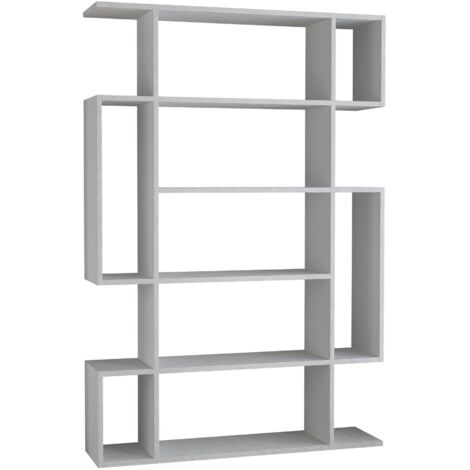 Étagère Bibliothèque en bois Popyla 108cm-Blanc (1/5)