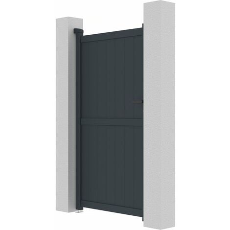 Portillon aluminium "Maurice" - 101.2 x 180.9 cm - Gris