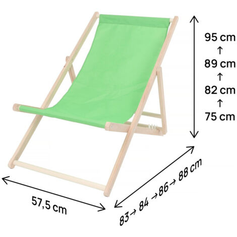 Set aus zwei hölzernen Liegestühlen Chilienne - 107 x 56,5 x 81 cm