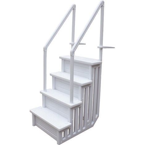 Escalier simple pour piscine en plastique