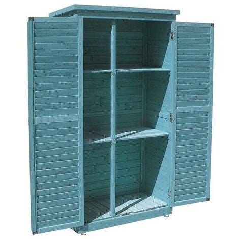 Armoire de jardin "Space" - 87 x 46.5 x 160 cm - Bleu ciel