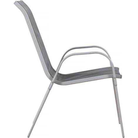 Fauteuil jardin Textilène "Cordoba" - Phoenix - Gris foncé - Lot de 2