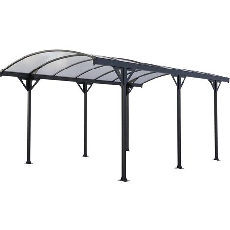 Carport mixte en bois et en alu (moto, voiture, mobilhome)