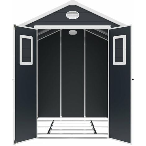 Abri de jardin résine "Texas" - 5.23 m² - kit d'ancrage inclus  - Anthracite