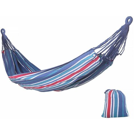 Habitat Et Jardin – Toile hamac jardin 3.6 m – Coton 65% – Charge maximale 200 kg – Largeur 175 cm – Sac de rangement inclus