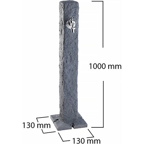 Fontaine Granit - Gris foncé - 100 x 13 x 13 cm