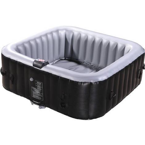 Spa Gonflable Nice en PVC - 6 Places - Gris/noir - Spa BUT