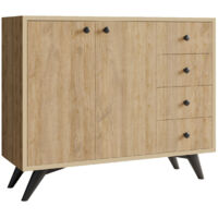 Buffet en bois "Waga" - 100 x 35 x 82 cm - Marron